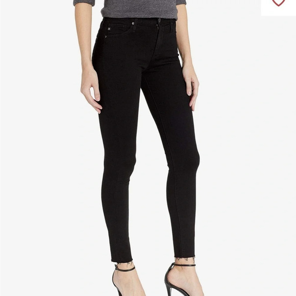 ! adriano goldschmied prima mid rise ankle cigarette jeans in super blac… - Picture 4 of 9